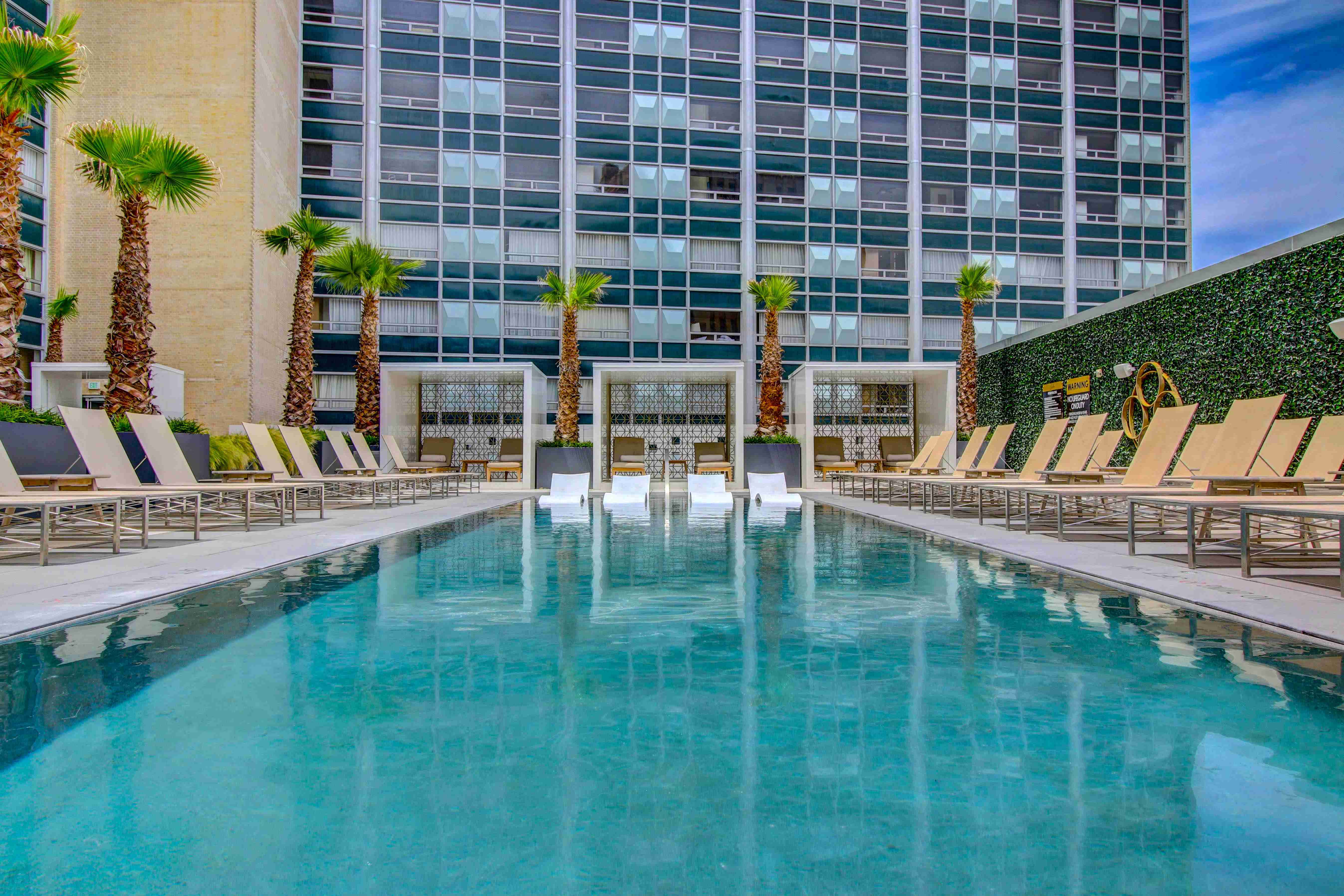 Residences Resort Style Pool with Poolside Cabanas