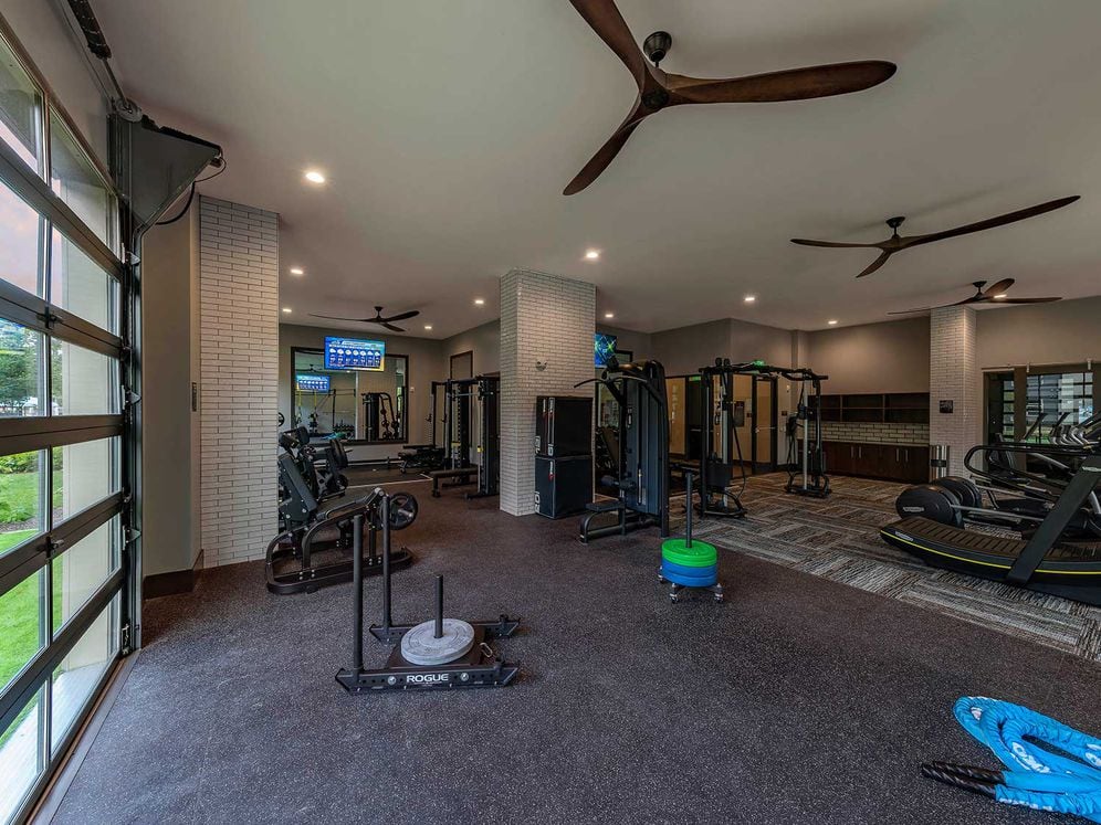 East building fitness center with cardio and strength equipment