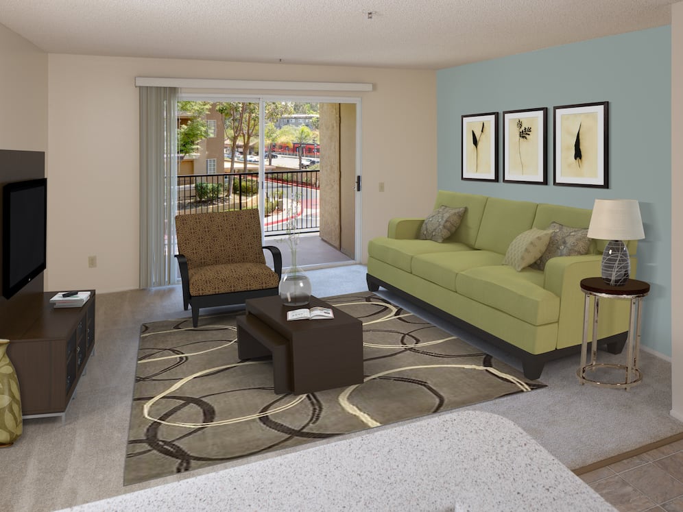 Classic Package living room with carpet