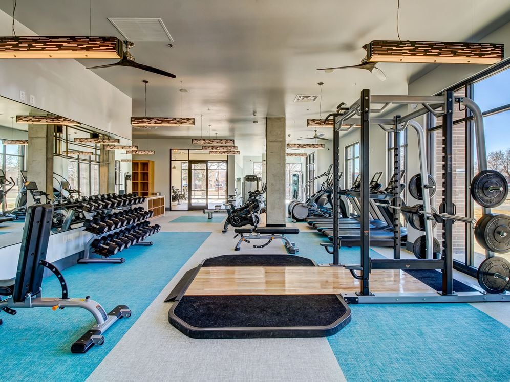 State-of-the-art fitness center with strength and cardio equipment