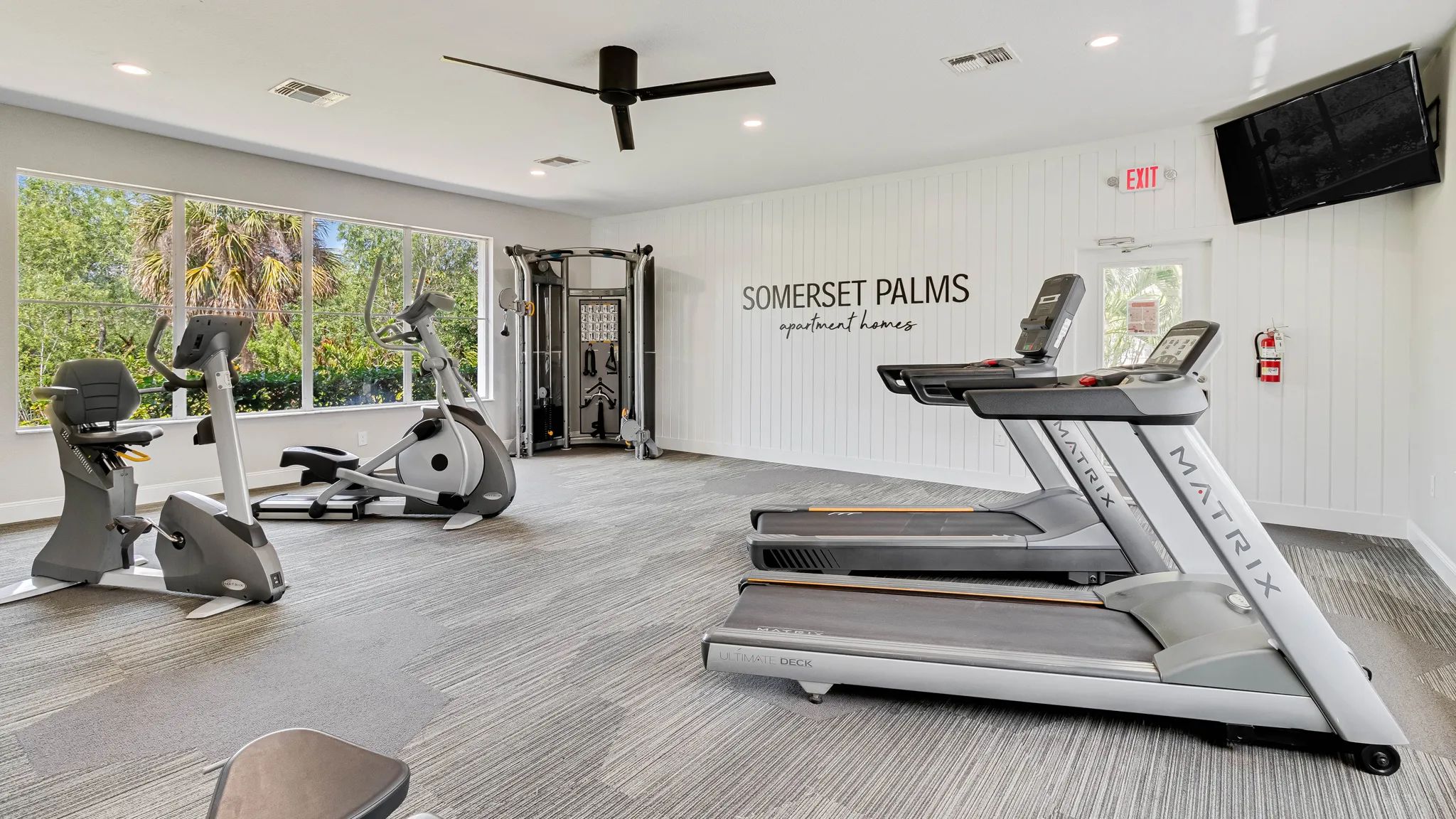 Achieve your fitness goals with treadmills, resistance machines, and scenic views in our modern fitness center.