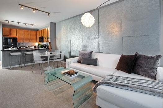 Airy layouts with 9' ceilings