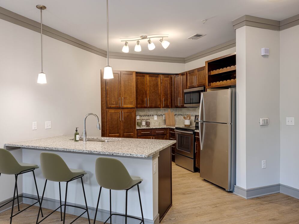 Modern kitchens with built-in wine rack
