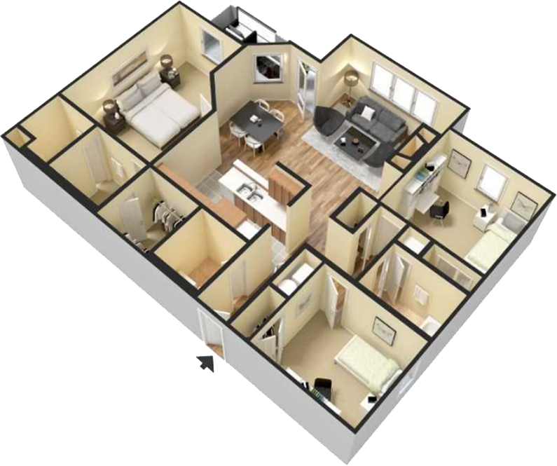 Three bedroom/ 2 bath