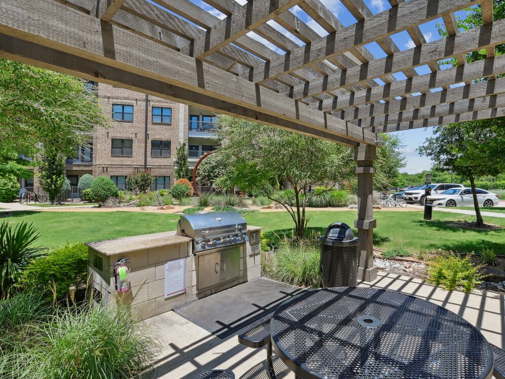 Courtyard with grill area