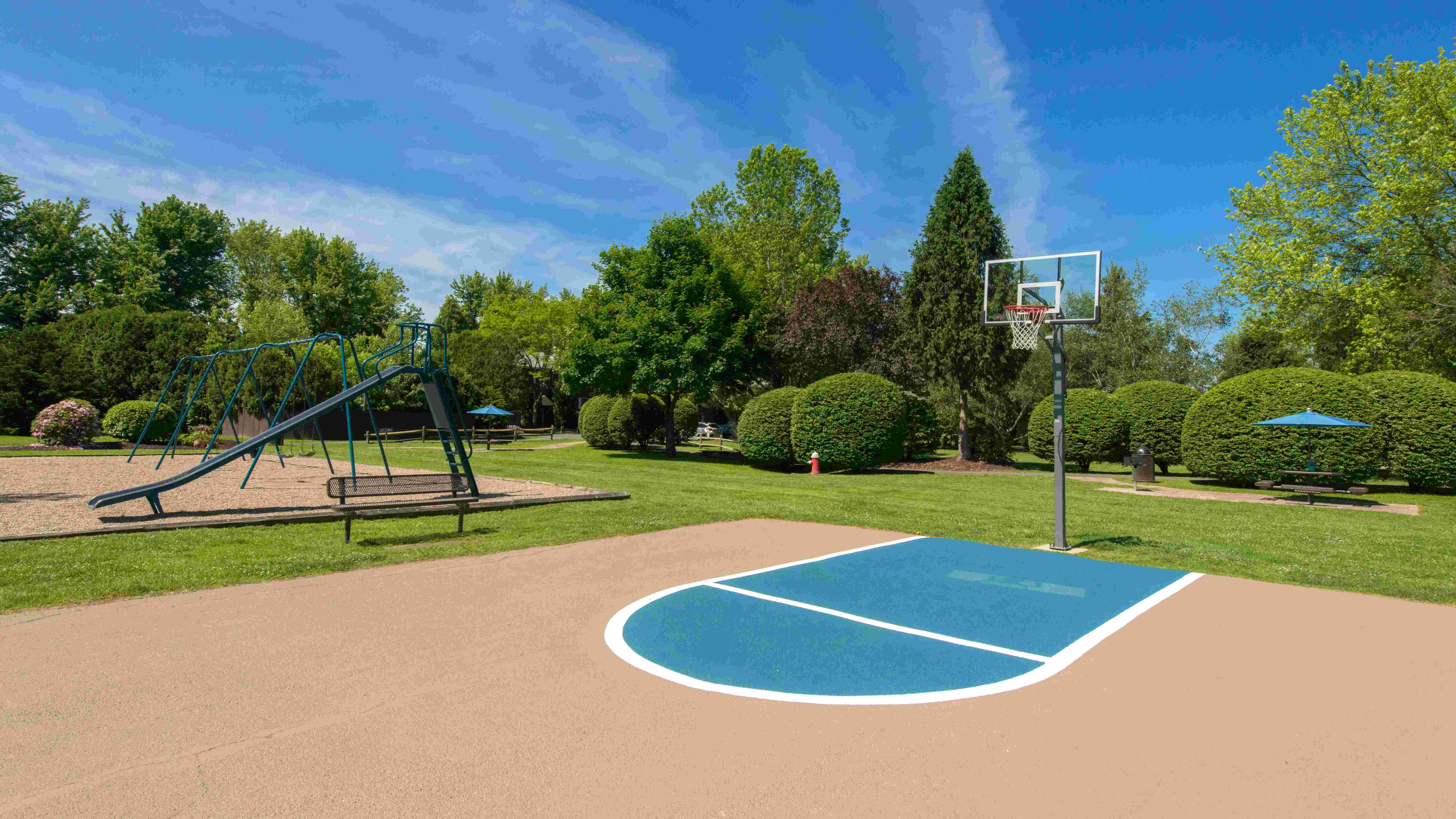 Score big on our basketball half-court, where fun and games await. 