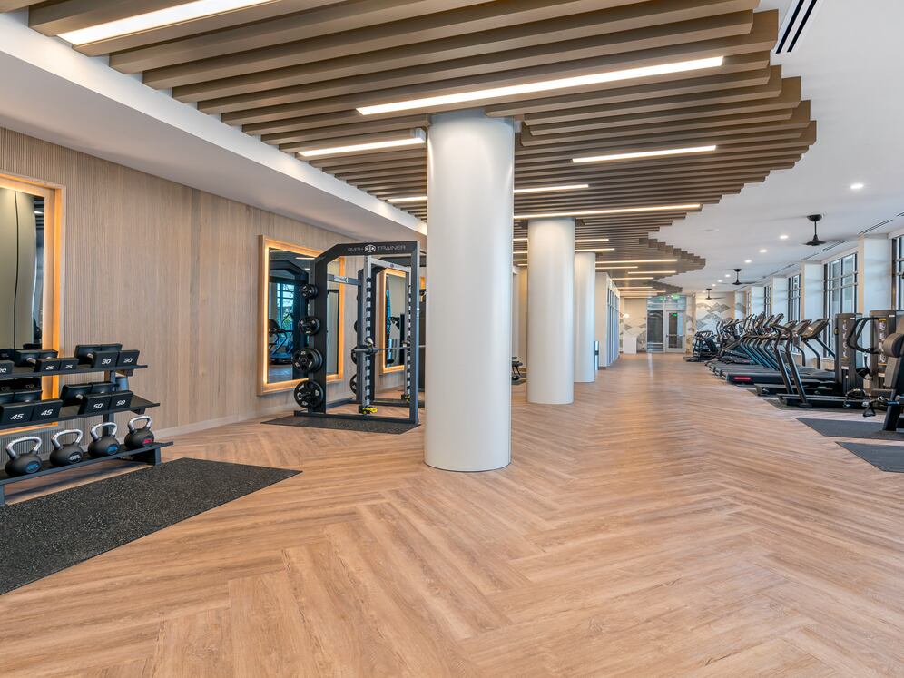 State-of-the-art fitness center with cardio and strength equipment