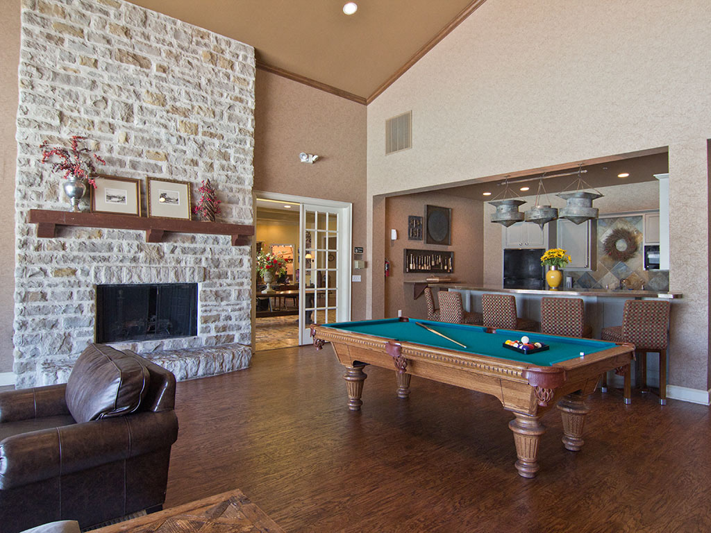 Billiards in the Residents' Clubhouse