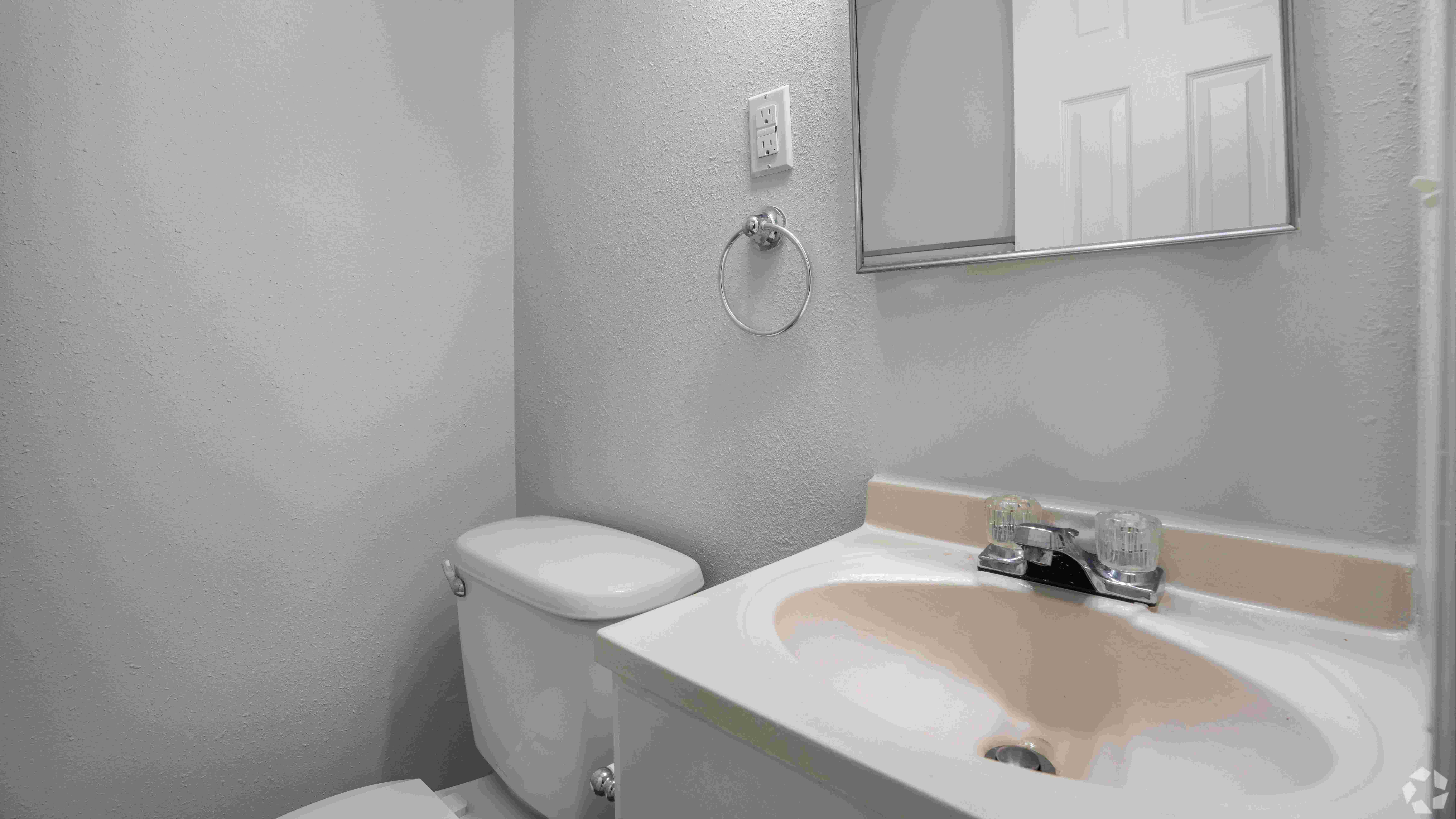This convenient half bath in The Roswell floor plan is perfect for guests and quick refreshes.