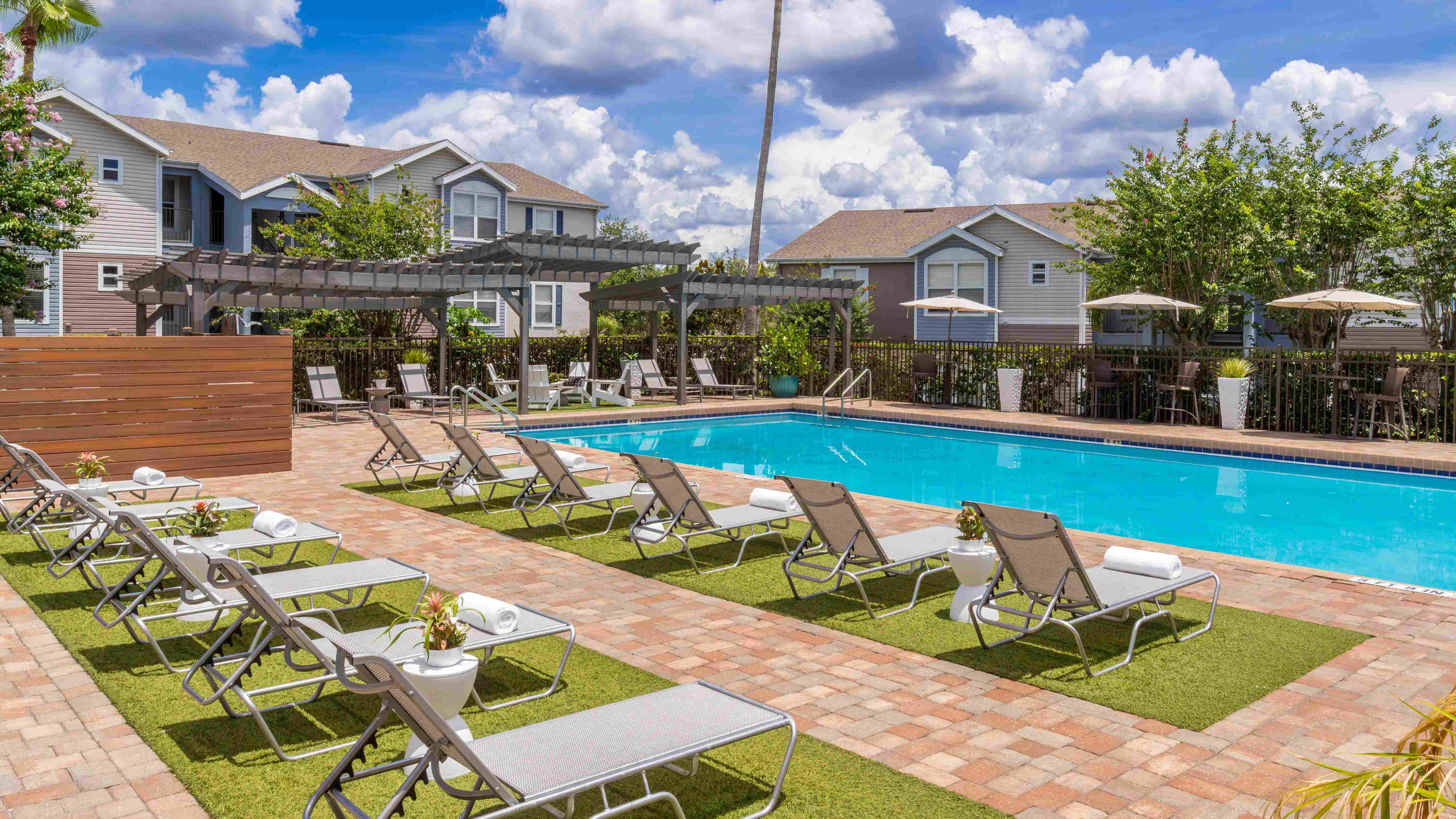 Stretch out on our poolside loungers or relax under shaded cabanas and enjoy Florida living at its finest.