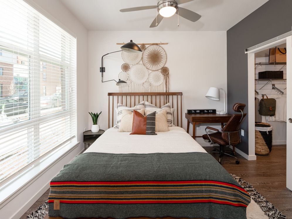 Bedroom with Sliding Barn Door