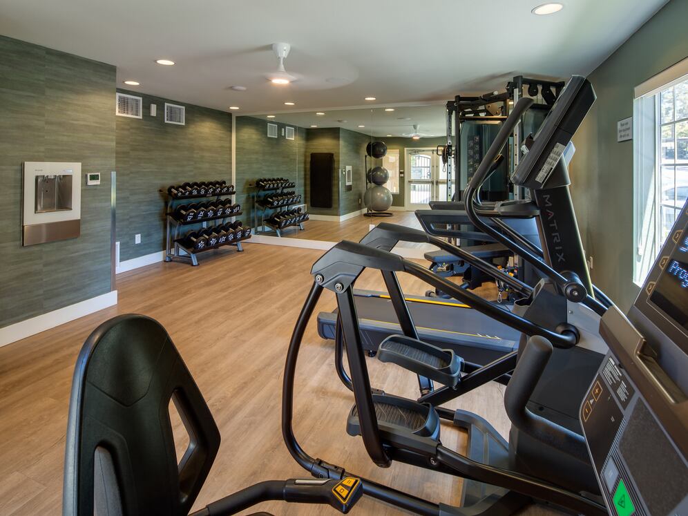 Fitness center with strength and cardio equipment