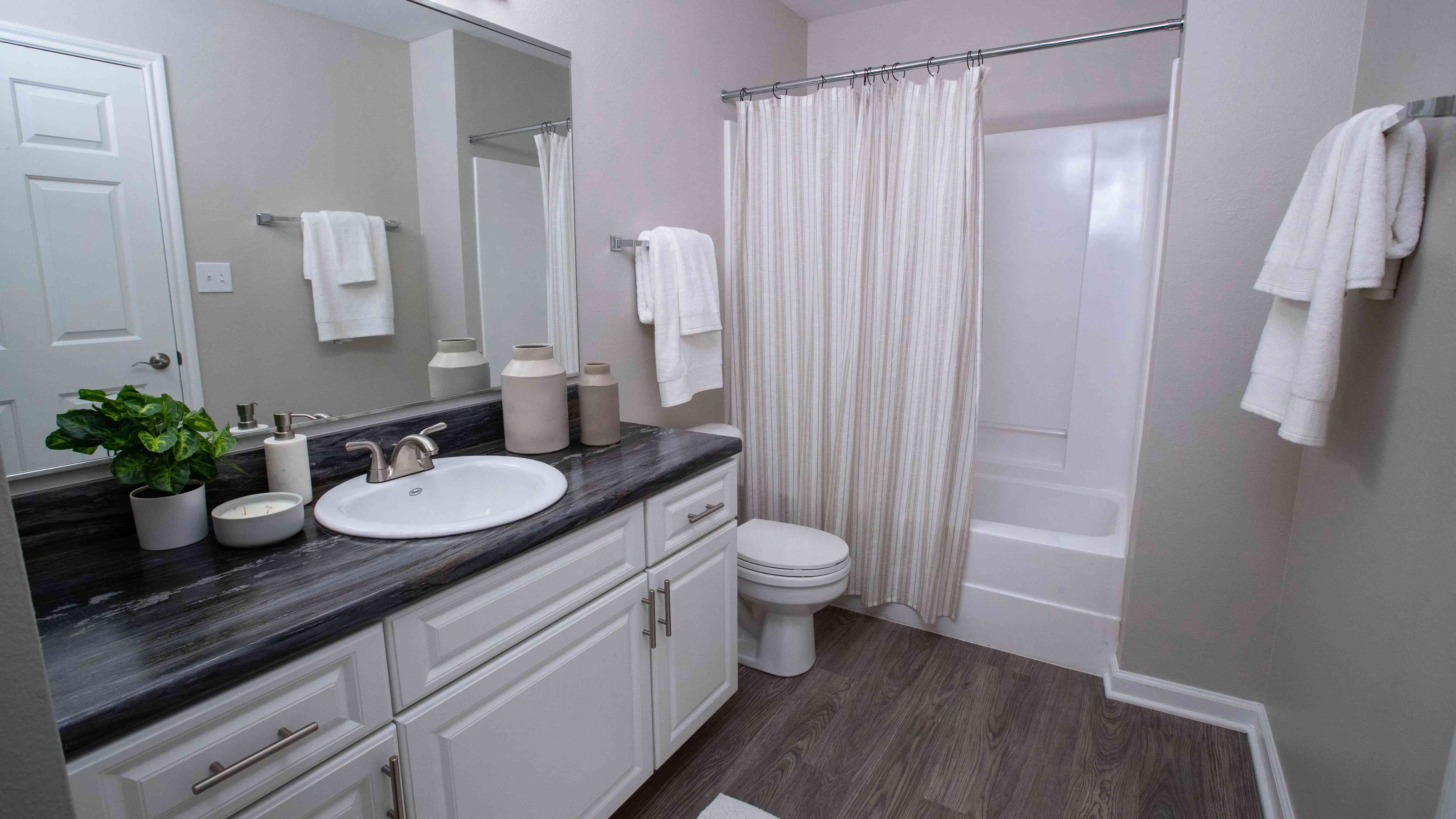 Get ready in style in our upgraded bathrooms!