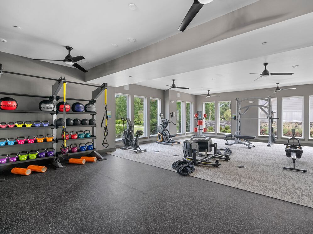 State-of-the-art fitness center with cardio and strength equipment