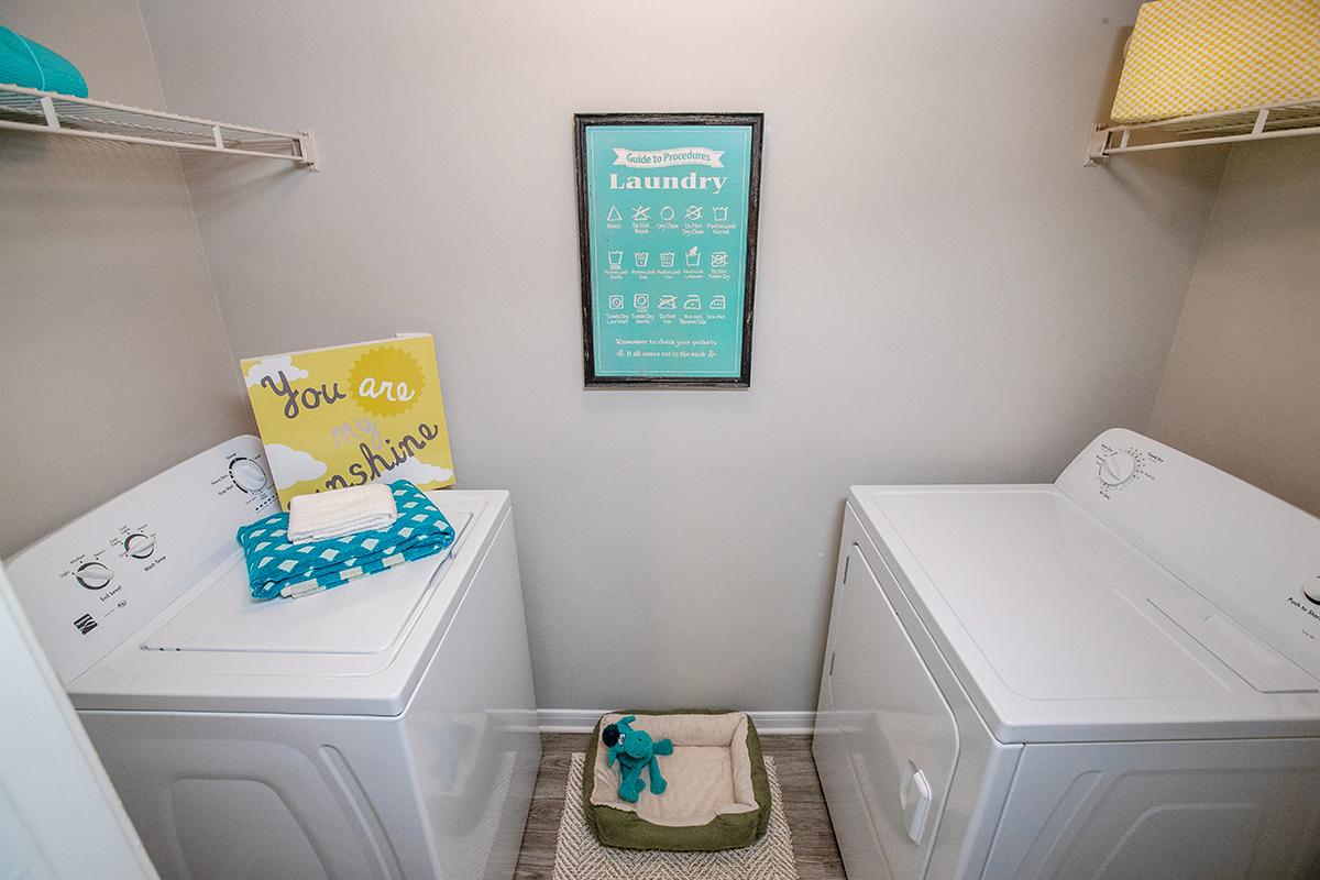 Large laundry room perfect for additional storage.