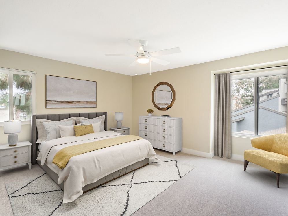 Renovated Package I bedroom with carpet