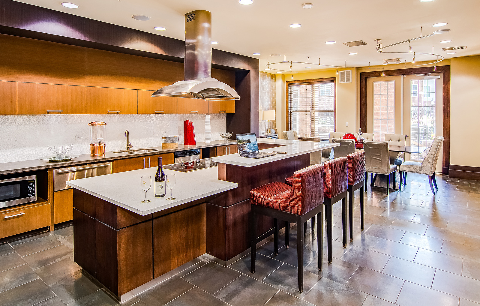 Gourmet Demonstration Kitchen with Dining Area