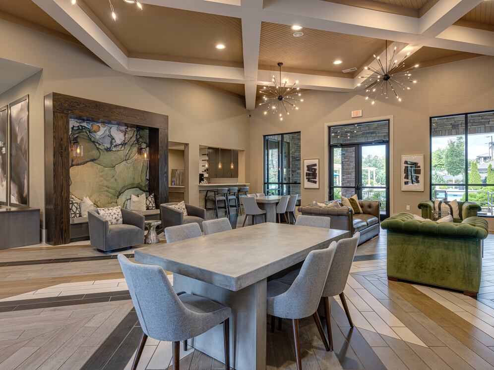 Lobby and lounge with ample seating and entertaining kitchenette