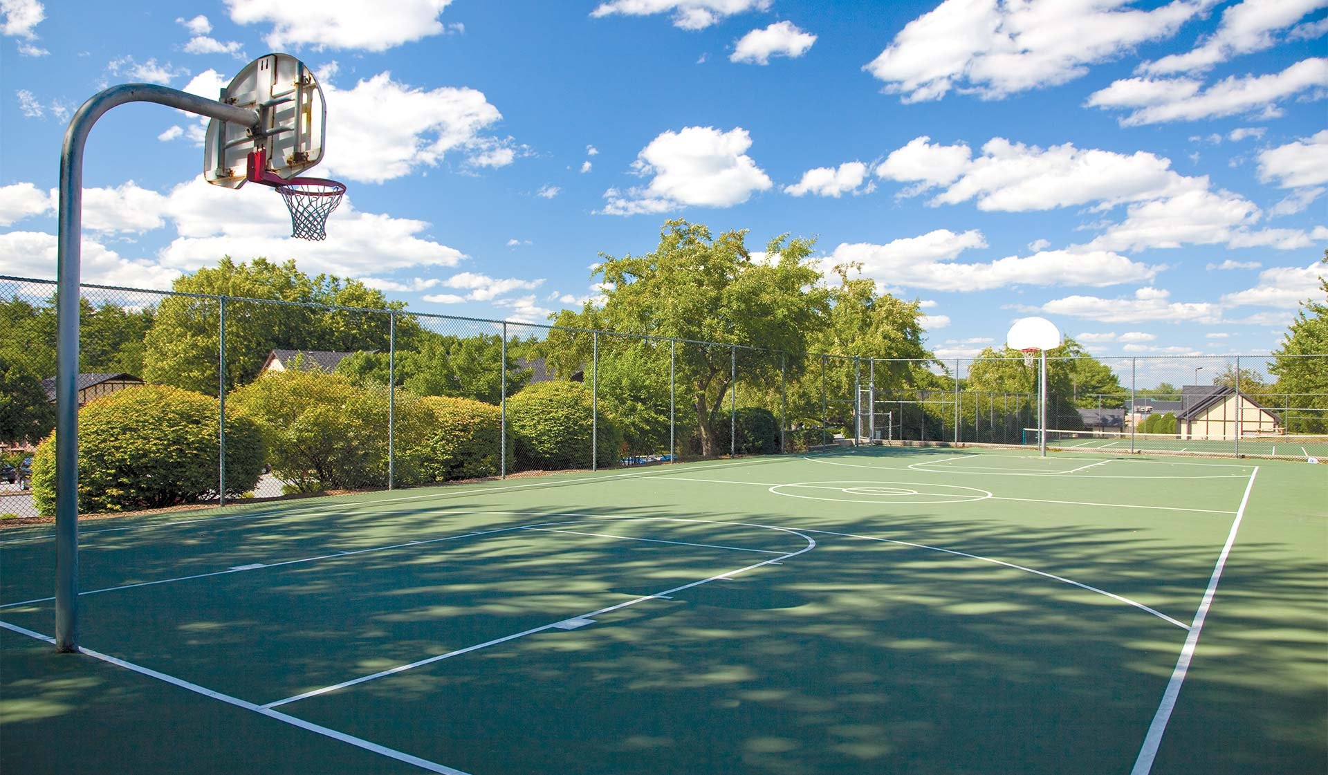 Play tennis and basketball on our courts