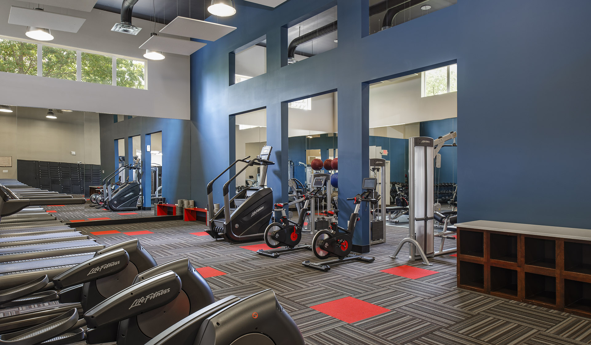 Plenty of equipment and cardio machines for your workout