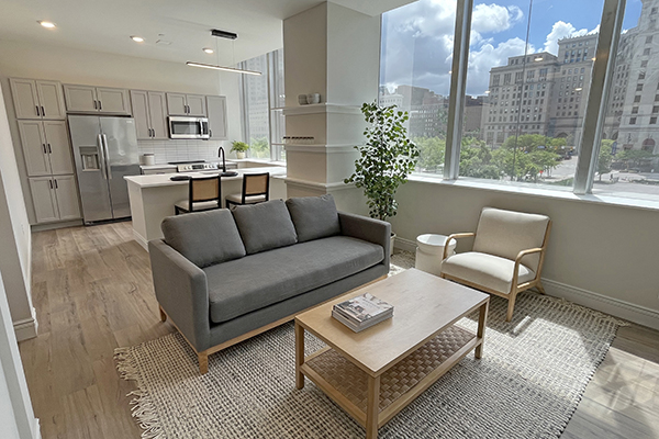 Model B1 - Living Area | Residences at 55