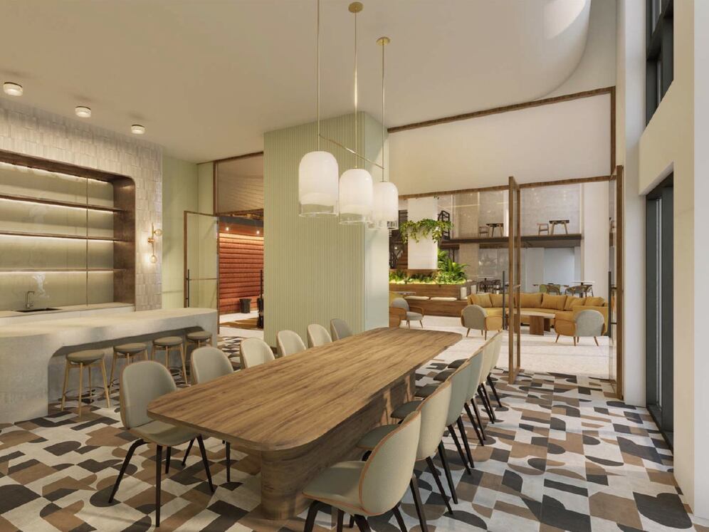 Lounge with dining room (Rendering)