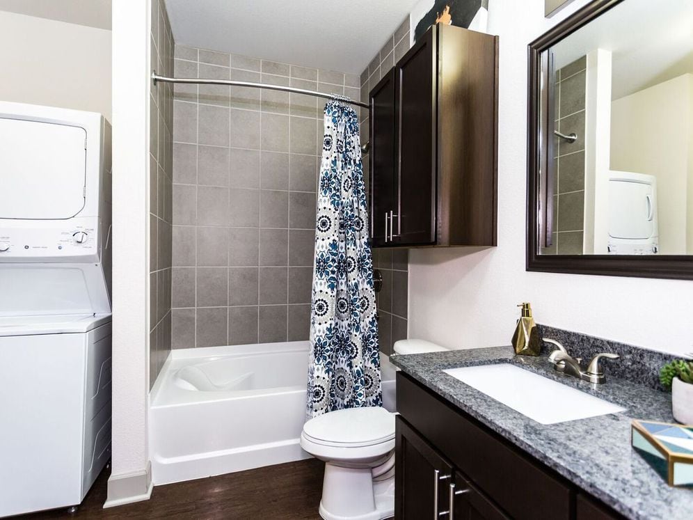 Bathroom with granite countertops
