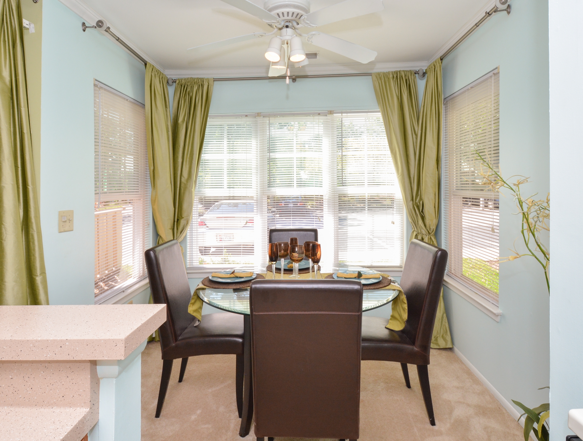 Sample furnished Dining room at Spring House