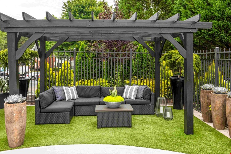 Unwind in style and find serenity under the graceful pergola on our exquisite pool deck.