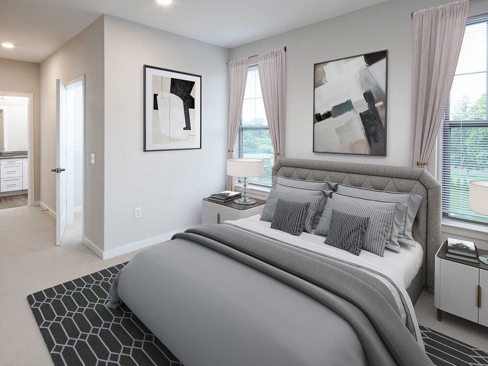 Spacious bedrooms and baths