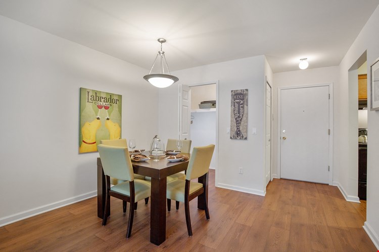 One Bedroom Dining Area and Closet at Lakeside Village Apartments Clinton Township MI