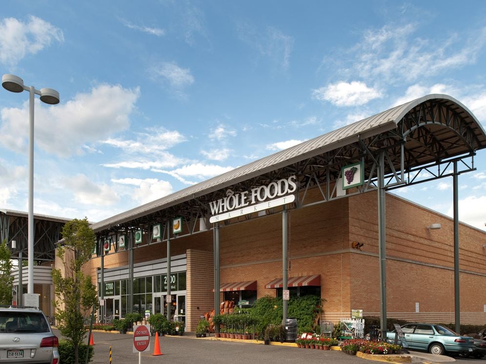 Across the street from Whole Foods Market