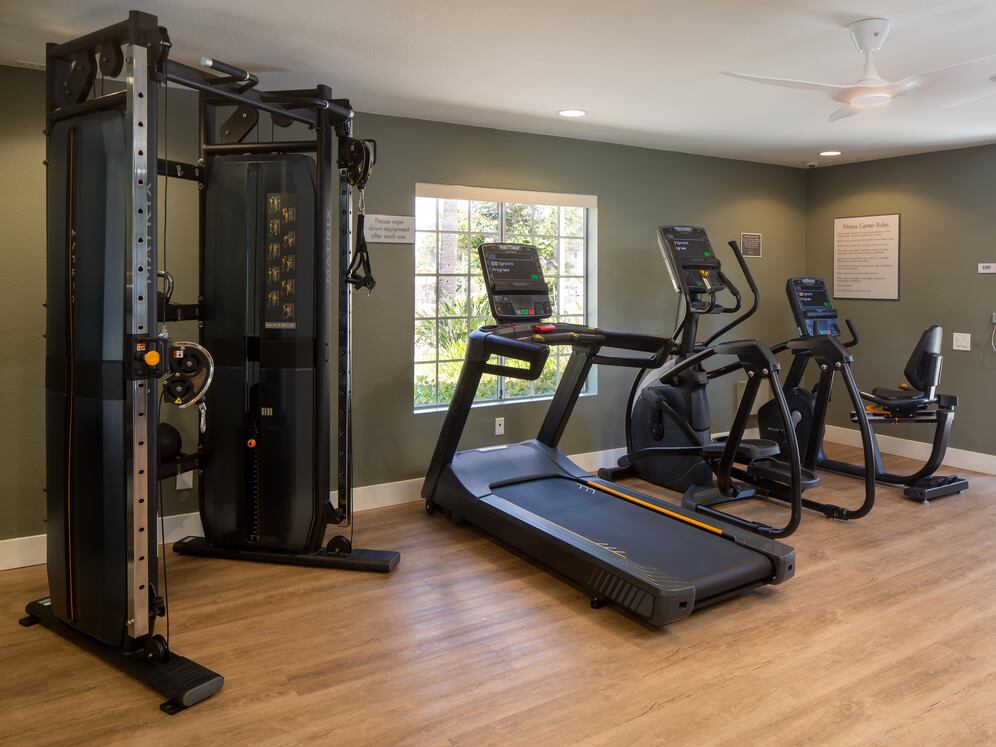 Fitness center with strength and cardio equipment
