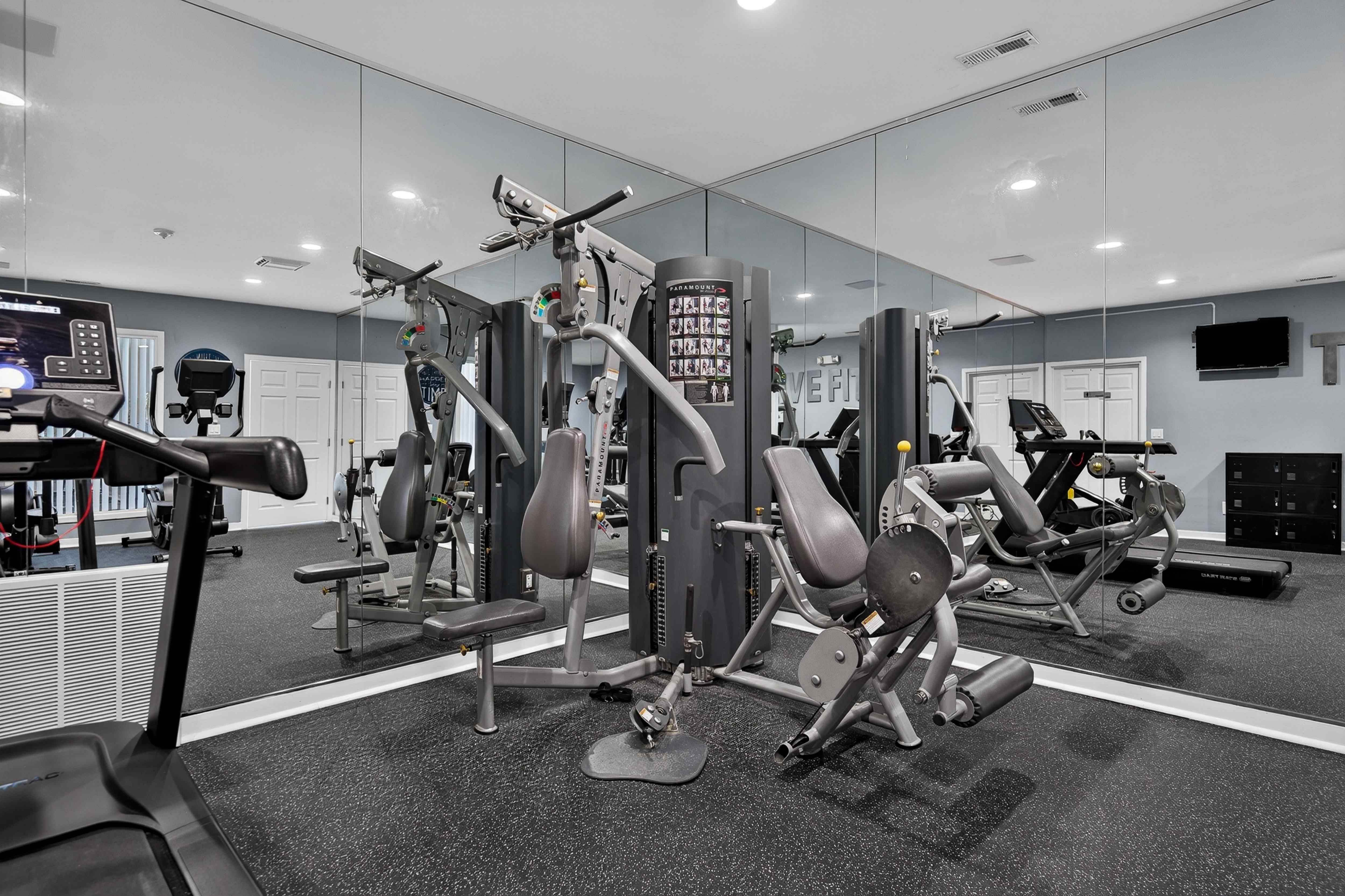 Updated 24-hour fitness and wellness center at Westwood Village Apartments in Westland, MI.