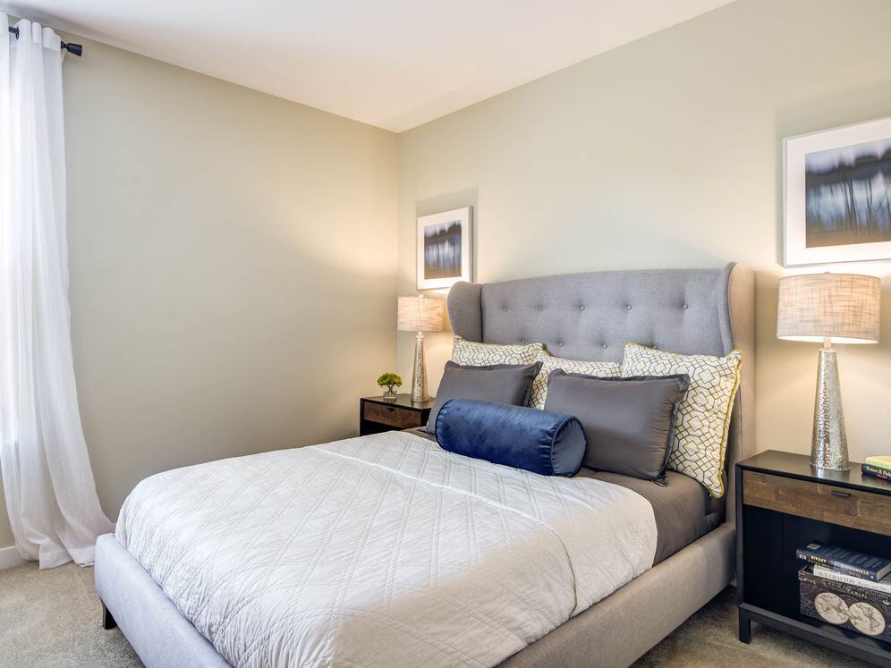Bedroom with carpeted flooring