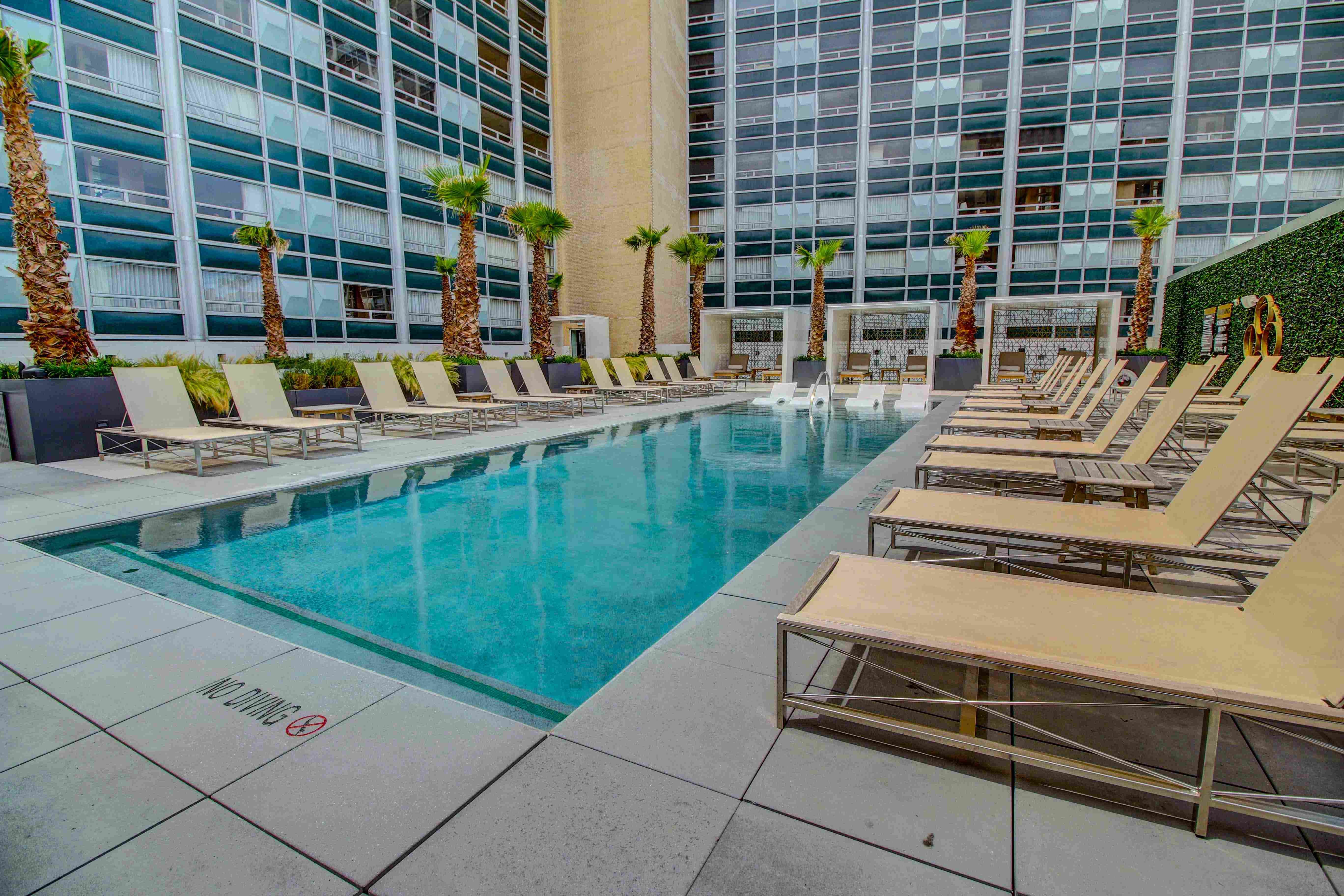 Residences Resort Style Pool with Poolside Cabanas