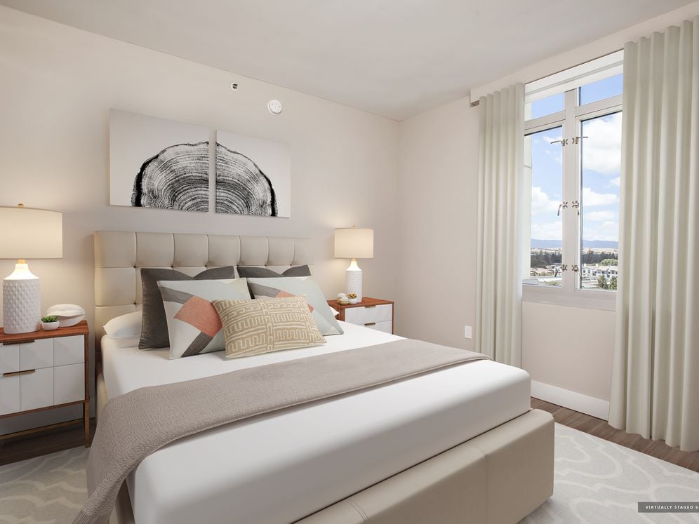 Signature Collection Bedroom with Hard Surface Vinyl Plank Flooring