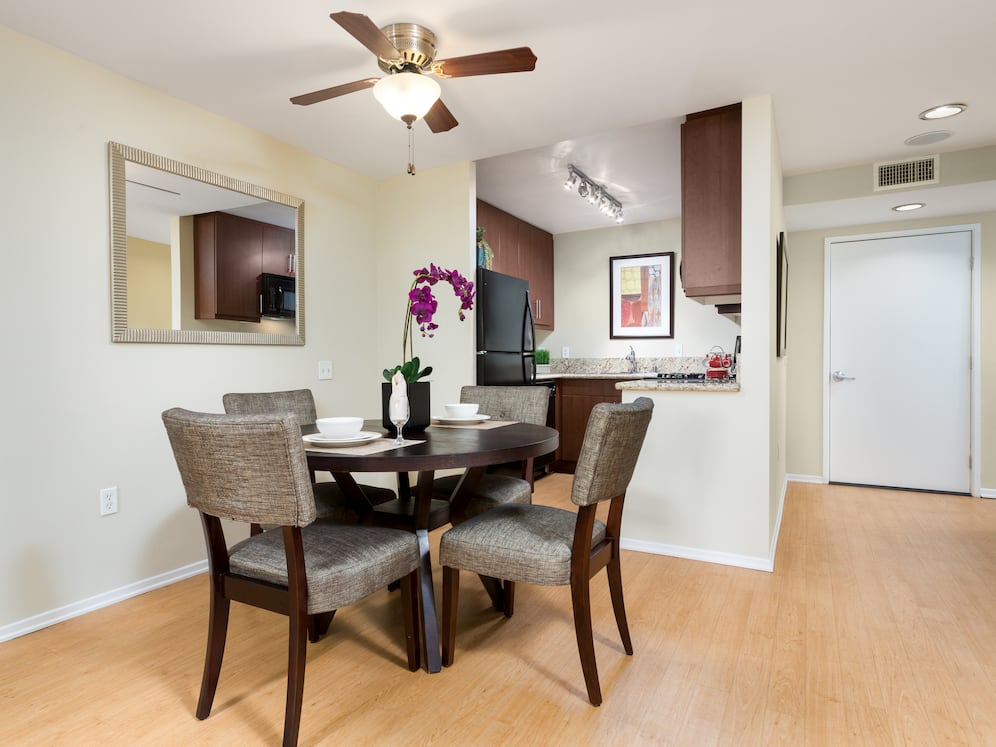 Classic Package I dining area with hard surface flooring