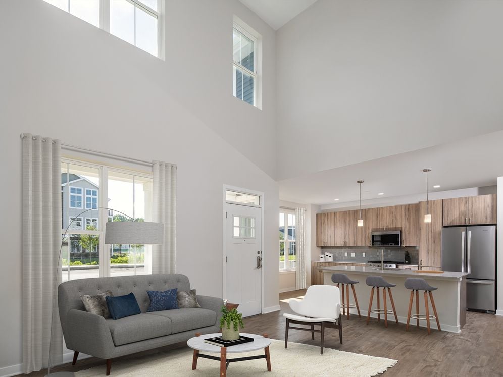 Upgrade Scheme townhome kitchen and living areas