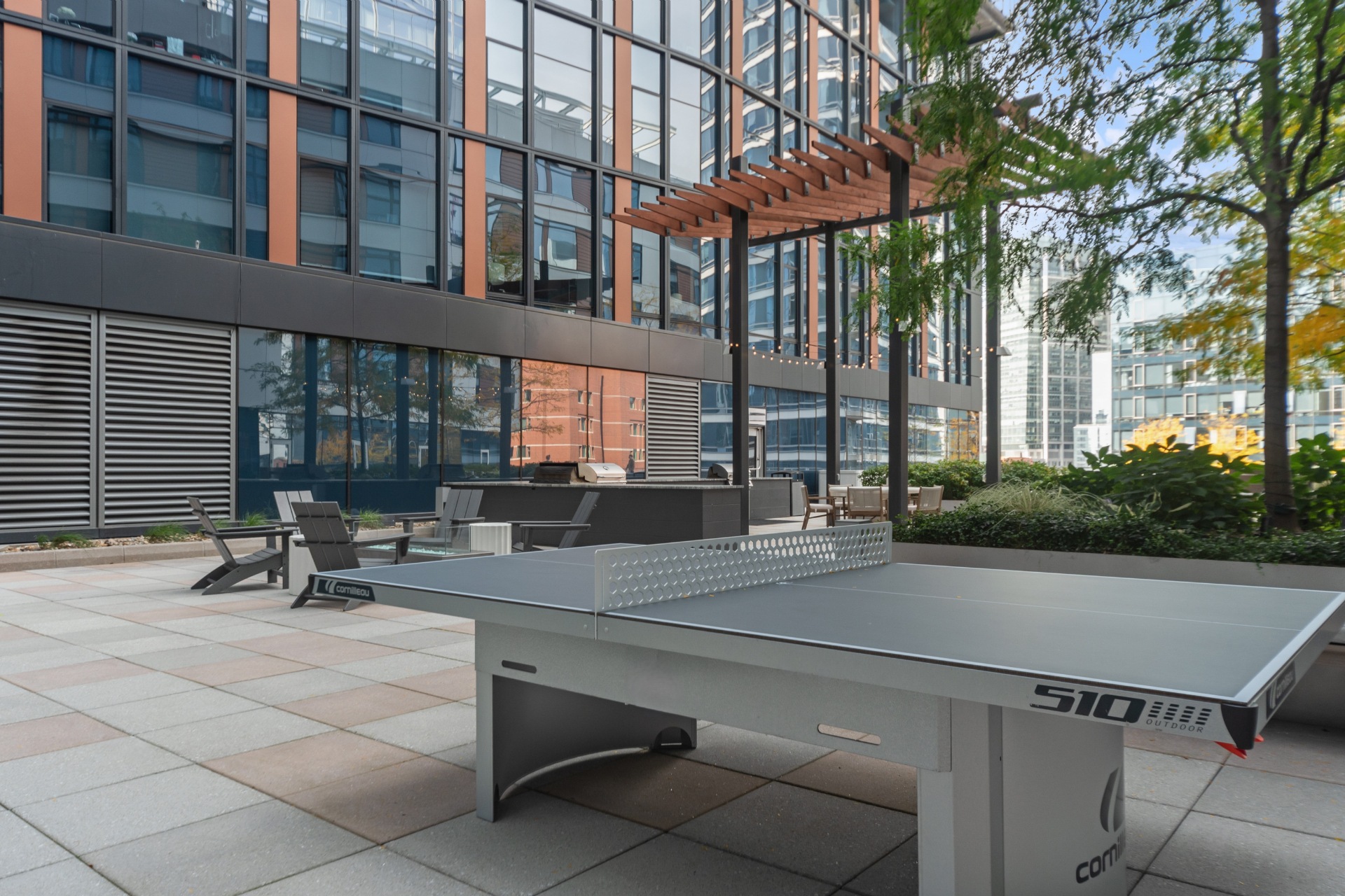 Outdoor Social Area with Table Tennis