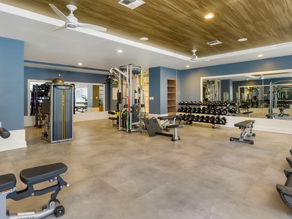 State-of-the-art fitness center with strength equipment