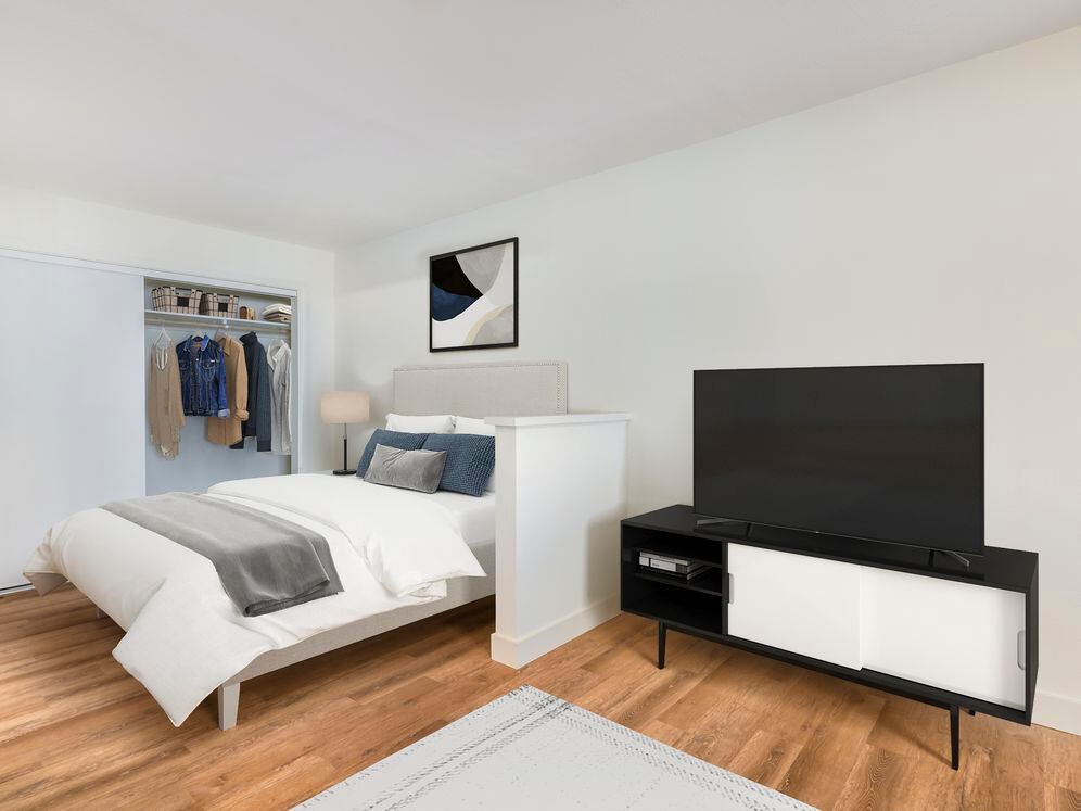 Renovated Package II sleeping nook with hard surface flooring