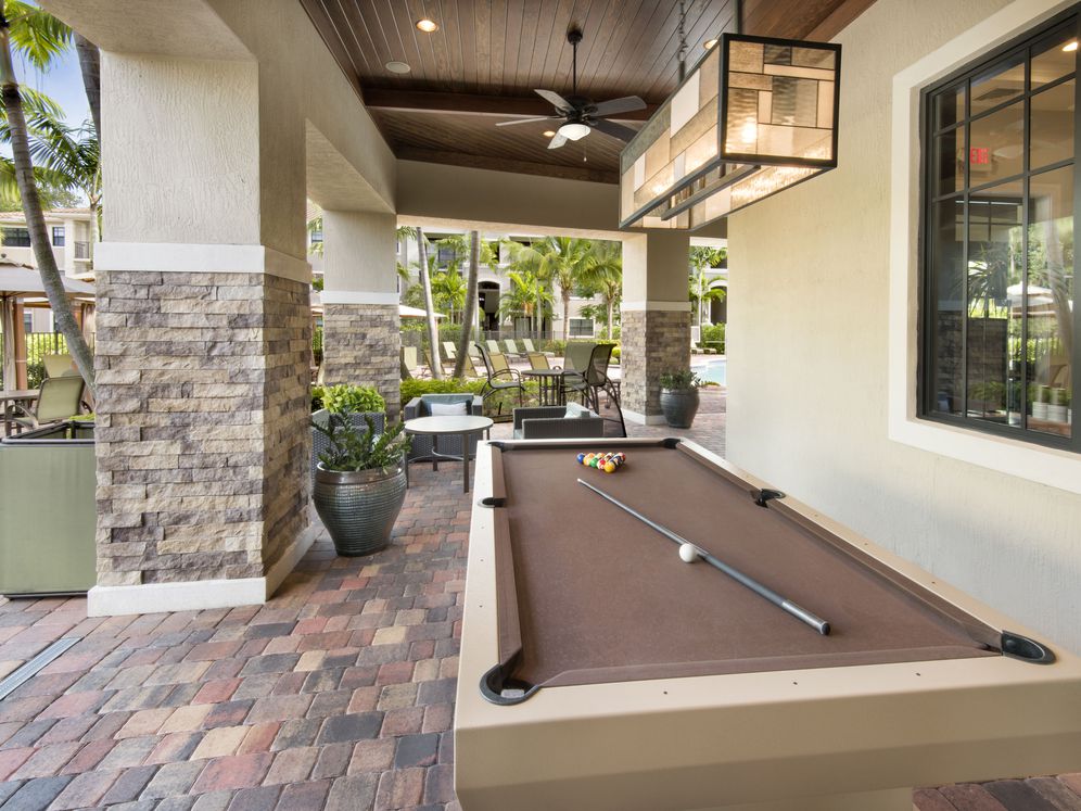 Courtyard with game area