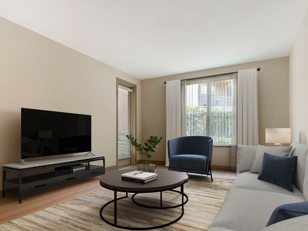 Classic Collection II living room with hard surface flooring