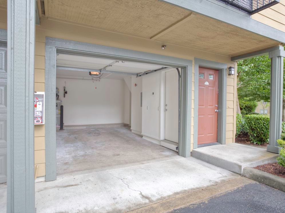Townhome and garage exterior