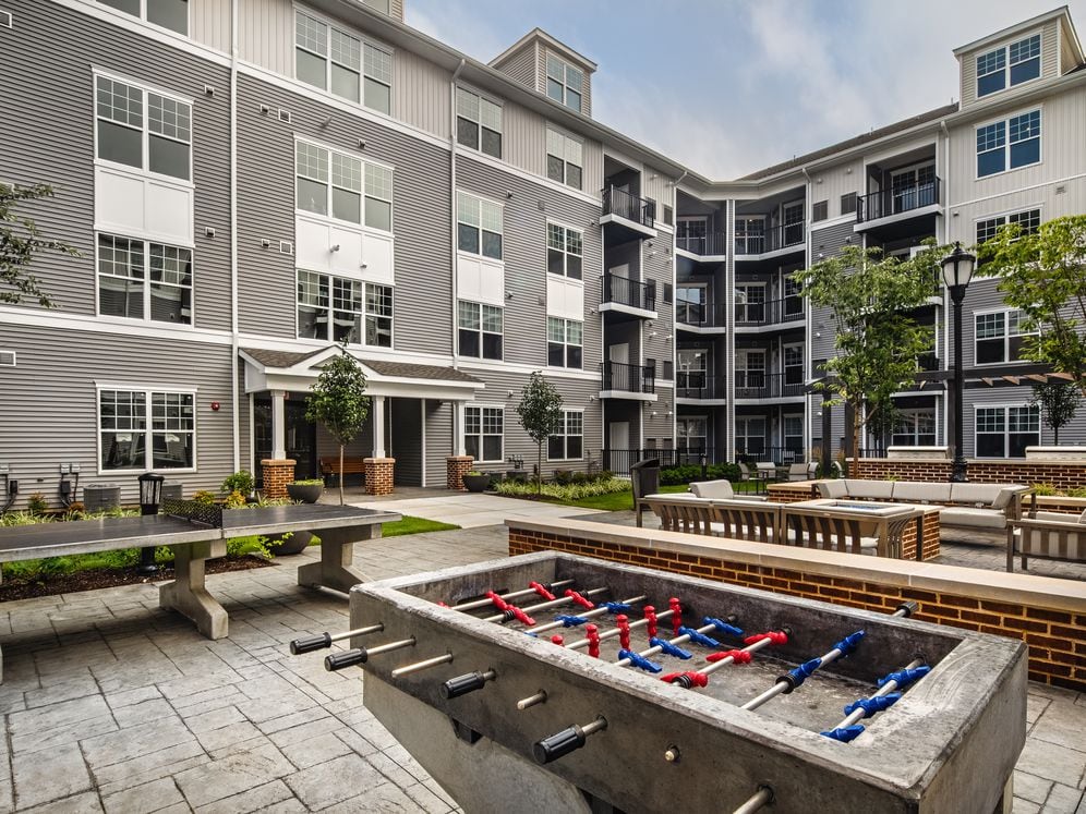 Courtyard with game area