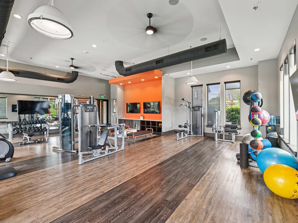 State-of-the-art fitness center with strength equipment