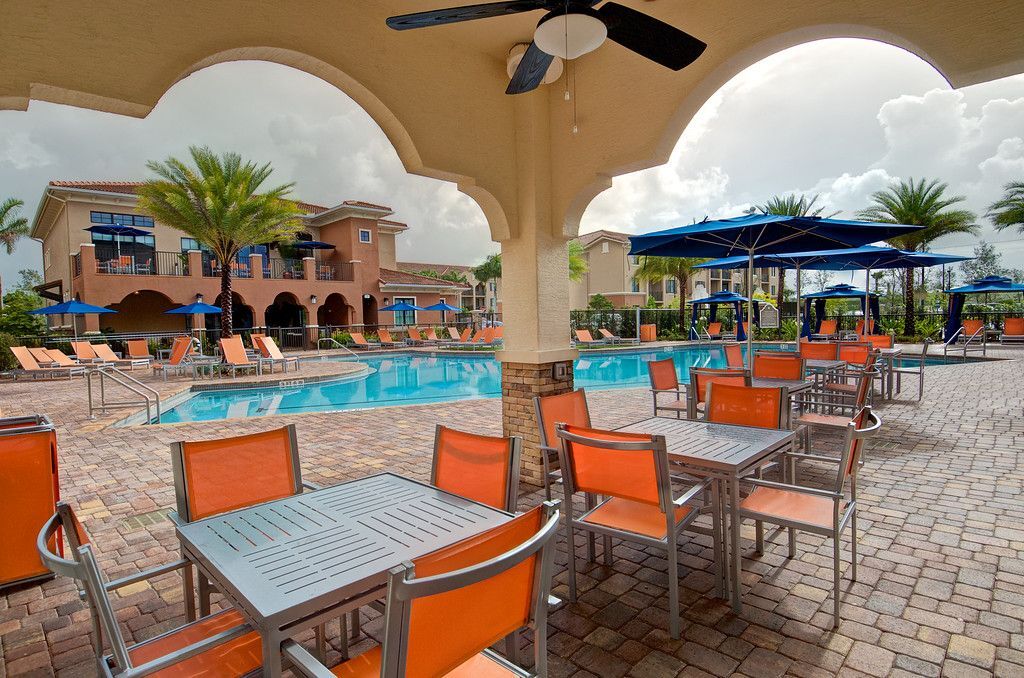 Poolside Seating Area