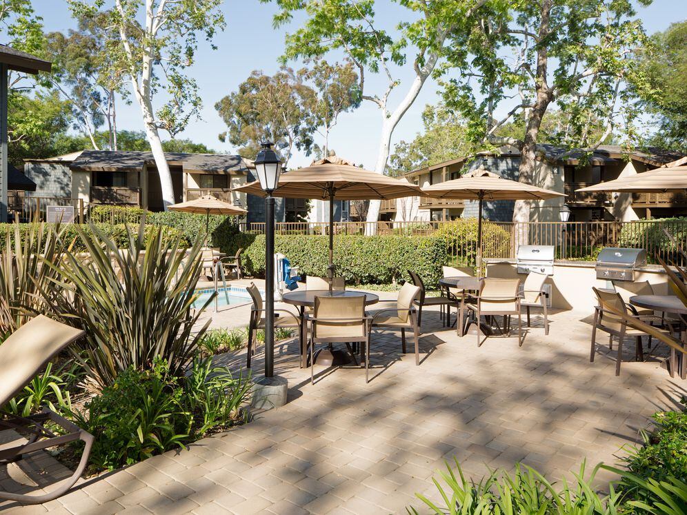 Grill area with picnic seating