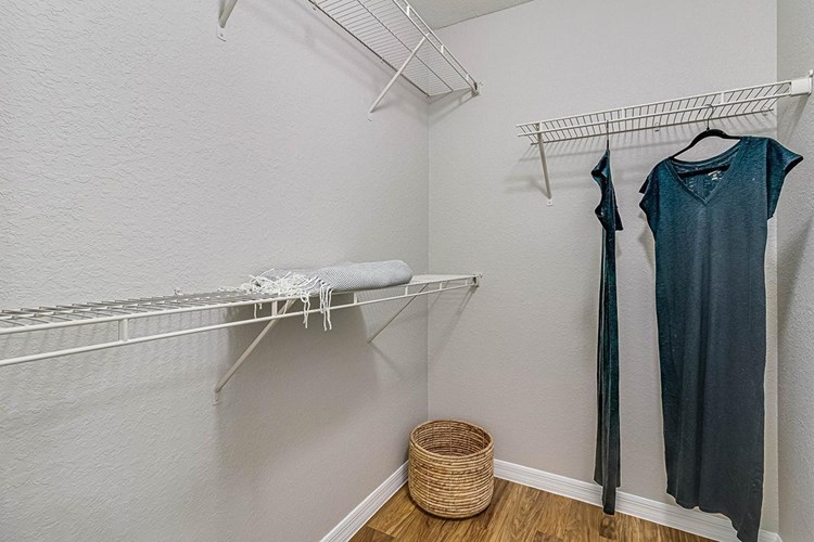 Walk-in closets are available in all floor plans.